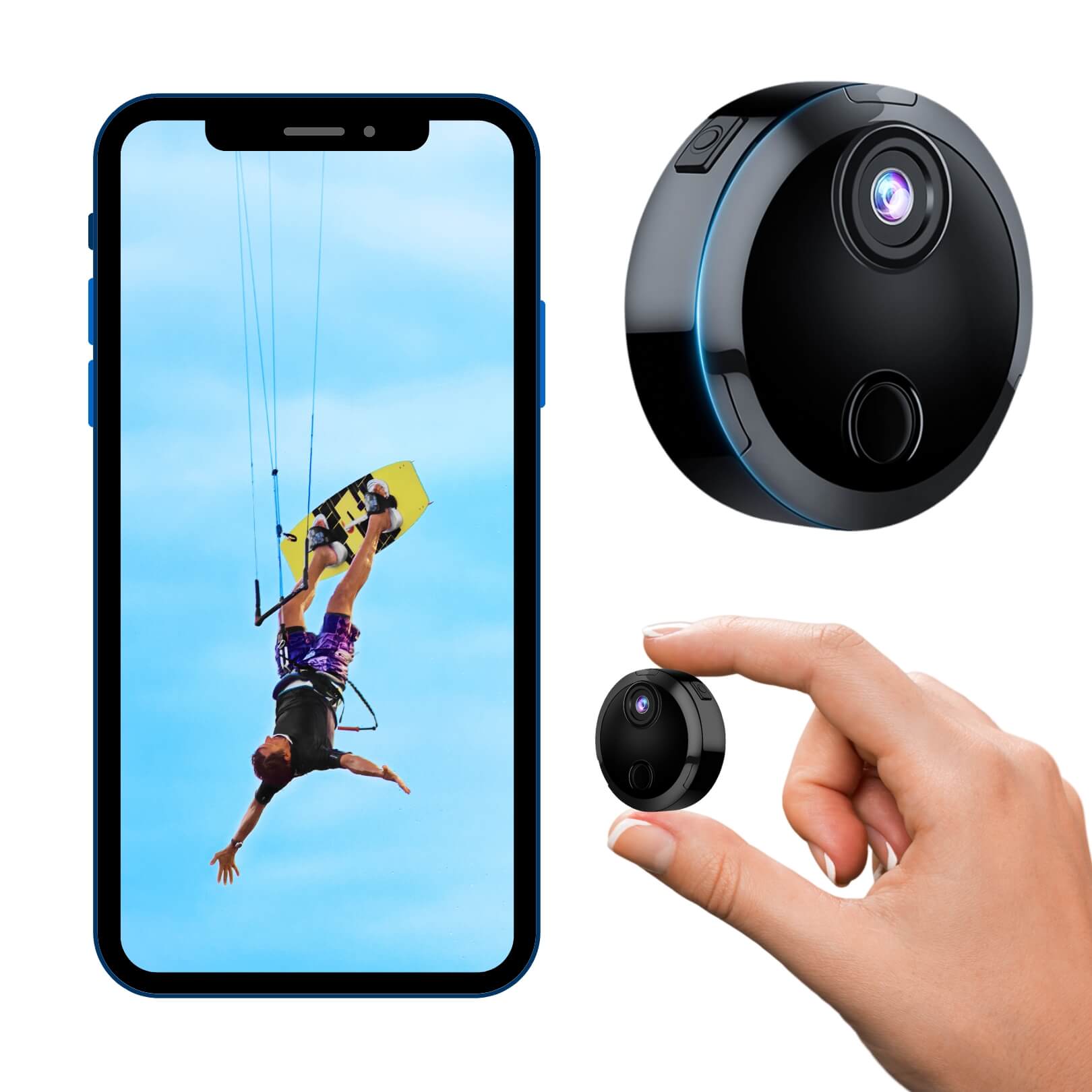 Hidden Camera HD 1080P Surveillance Security with Motion Detection and Night Vision, WiFi Wireless Camera, Indoor Camera, Nanny Cam, Spy Camera, Mini Camera for, Pet, Sports, Baby and Nanny